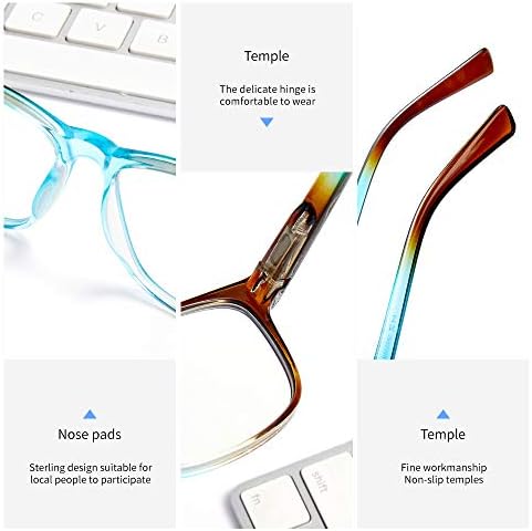 K KENZHOU Прогресивно Многофокусные Очила за Четене, Блокиране на Синята Светлина, за Жени, Мъже, Безлинейные