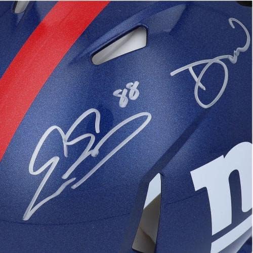 Автентичен каска Riddell Speed с автограф Дэниела Джоунс и Евън Инграма Ню Йорк Джайентс - Каски NFL с автограф