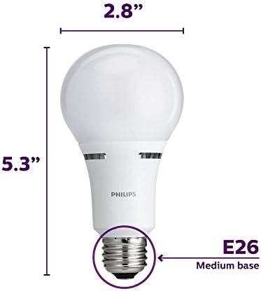 Led 3-лентов лампа Philips А21 с матово осветление: 1600-800-450 лумена, 2700 Кельвинов, 18-8-5 W (еквивалент