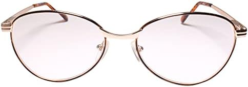 Класически Реколта Ретро Кутия Шарнирные Златни Овални Очила за четене 3.00 Reader
