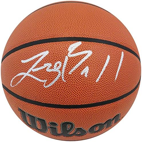 Баскетбол НБА с автограф Лонзо Бол и Уилсън в закрито /На открито - (Фанатици) - Баскетболни топки с автографи