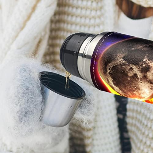 Термос от неръждаема Стомана с вакуумна изолация Космическото Слънце и Луна Ин Ян, 16-унция, Множество Запечатани Бутилка за вода, без BPA с покритие, запазва топлинат