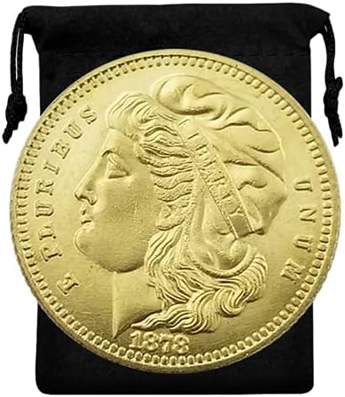 Kocreat Копие от 1878 Либърти Морган Златна Монета от Пет Долара-Сувенирни Монети на САЩ Щастливата Монета Скитник