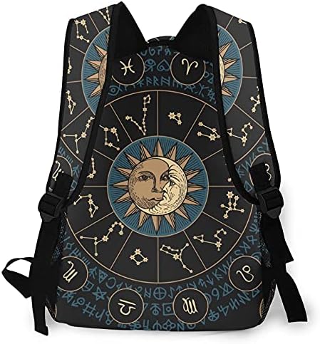 Училищен Раница DADABULIU Зодиак Слънце Луна Магията на Таро, Астрология за Жени, Момичета, чанта за лаптоп,