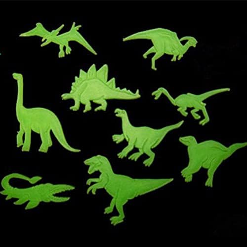 Украса за Дома Динозаврите Светещи Стикери за Стена 3D Светят в Тъмното Динозаврите Стенни Декоративни за Детска