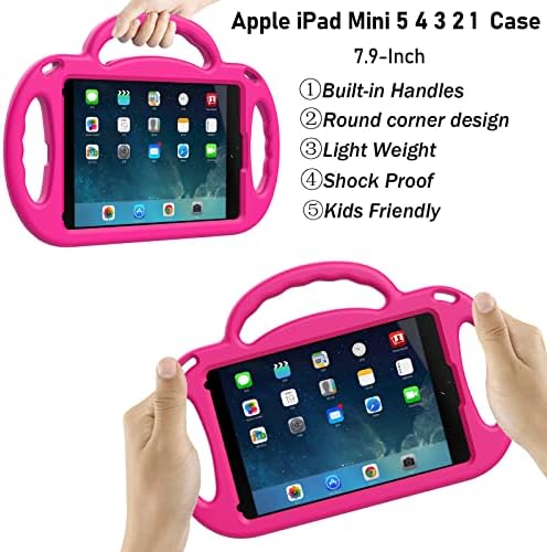 Детски калъф LTROP за iPad Mini 5/4/3/2/1, калъф за iPad Mini-7,9 инча с пагон, устойчив на удари калъф-поставка