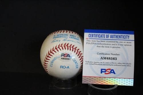 Джим Палмър Подписа (Надпис) Бейзболен Автограф Auto PSA/DNA AM48563 - Бейзболни топки с автографи