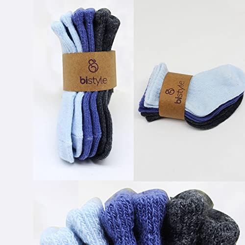чорапи до Глезена bistyle Baby Grip, 3 Чифта |Чорапи За Новородени Деца, Противоаллергенный Памук | Чорапи До
