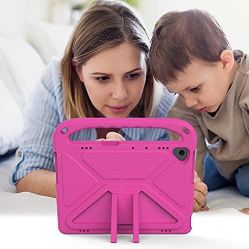 Калъф за таблет Детски Калъф, Съвместим с Lenovo Tab M10 TB-X505F / TB-X605F (10,1 ), лека Ударопрочная дръжка-поставка, лесна за деца Защитен калъф (цвят: розово-ЧЕРВЕН)