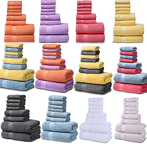 Комплект хавлиени кърпи WXYNHHD, 2 Големи Хавлиени кърпи за баня, 2 Кърпи за ръце, 4 Гъба. Памучни Абсорбиращи