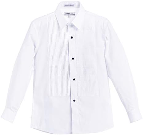 Бяла риза-смокинг Gioberti Boy ' s с папийонка и метални нитове