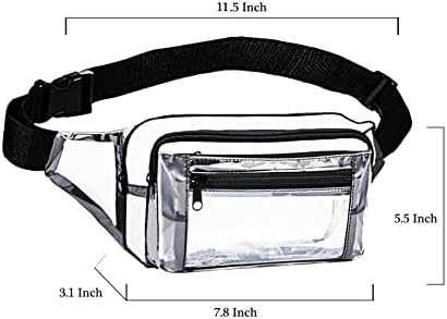 Малка Прозрачна Поясная чанта, Водоустойчив Прозрачна чанта С Регулируема Каишка, Одобрен от Стадион Поясная