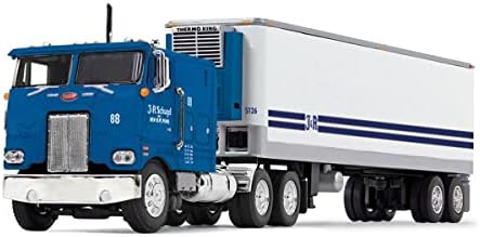 DCP Products 1/64 Синьо-бял Peterbilt 352 COE с 40-инчови Винтажным Рефрижераторным ремарке J & R Schugel Trucking
