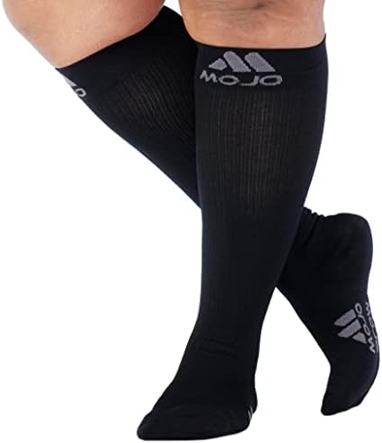 Компресия чорапи Mojo Premium - Увеличават производителността и възстановяване благодарение на подкрепата на Coolmax при налягане 20-30 мм hg. супена - Медицински чорапи за жен