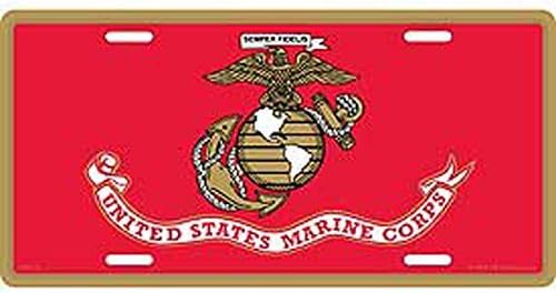 Регистрационен номер с логото на Корпуса на морската пехота на САЩ