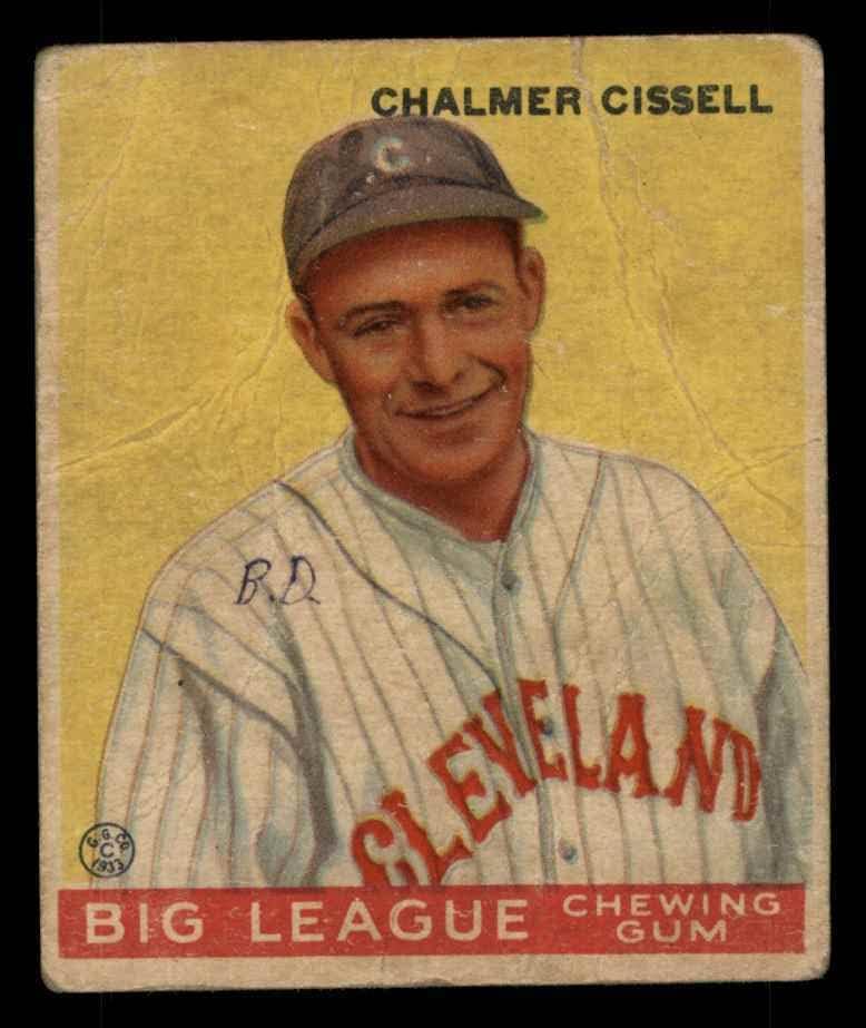 1933 Гуди 26 Чалмер Сисселл Кливланд Индианс (Бейзболна картичка) ЧЕСТНО индианците