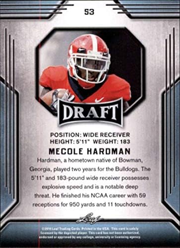 Търговия с картон на футболиста - начинаещ Mecole Hardman RC Leaf Draft 2019 53
