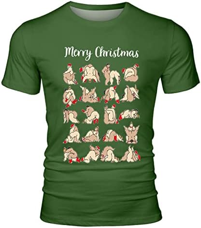 XXBR, Коледни тениски с къс ръкав за мъже, Дизайнерски костюми с грозни коледа принтом, Забавни спортни тениски