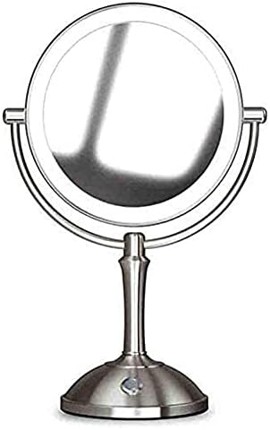 Огледало за тоалетка маса Огледало за грим, Десктоп Двустранно огледало за красота огледало с многократным увеличение,