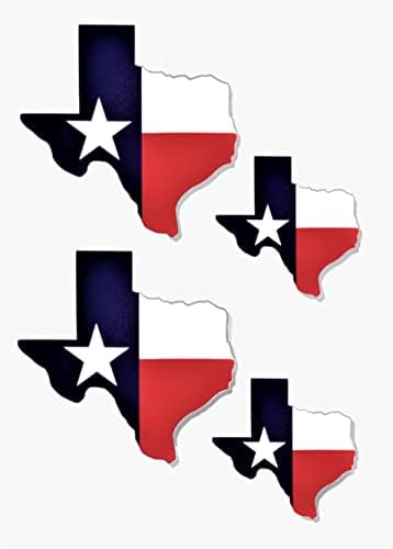 Стикер с флага на Тексас 2 (4 x 4) 2 (x 2,75 2,75) Стикер с флага на Тексас 4 опаковки Авто Прозореца на Камиона