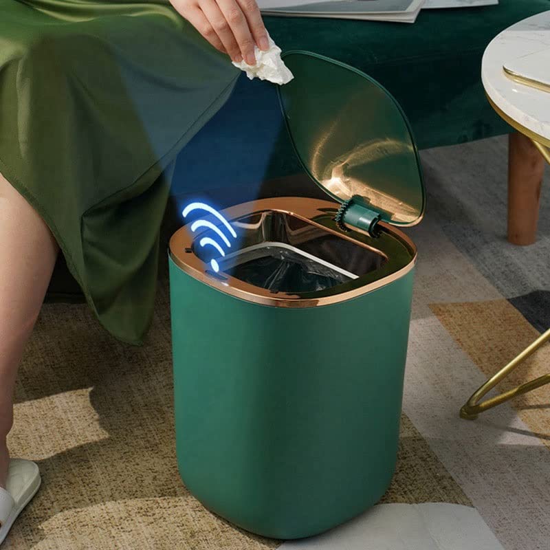 UXZDX Интелигентен сензор за Боклук Кухня Баня Тоалетна кофа за Боклук Автоматична Индукционная Водоустойчив боклук с капак (Цвят: D, размер: 23,5x23,5x30 см)