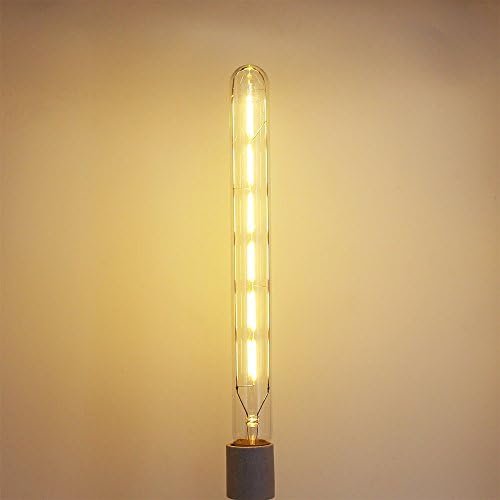 Реколта Тръбна led лампа с нажежаема жичка Bulbright с регулируема яркост T30, Led крушка с мощност 6 Вата,