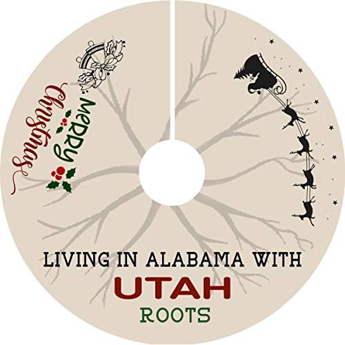 Пола за Коледната елха Мама и аз 44 инча - Живот в Алабама с Корени Юта - Коледна Украса За дома и на улицата,