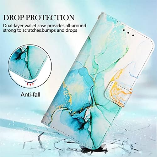 Калъф SATURCASE за Samsung Galaxy A32 5G с красиви мраморни модел от изкуствена кожа, Панти чантата си на Магнит,