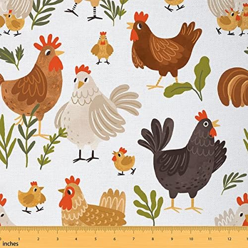 Декоративна Тъкан за домашно Пиле на двора, Мультяшная Пиле, Домашни Животни, Вътрешна И Външна Обивочная Плат,