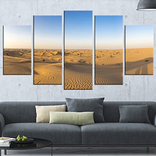 Дизайн арт Пясъчни дюни на Пустинята в Дубай-Платно за рисуване на Природа-60x32 5 бр., 60x32-5 Панели с форма на диамант, червен