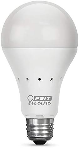 Feit Electric IntelliBulb – Led лампа за резервно захранване от батерия, мека Бяла 40 W, еквивалентна А21 (в