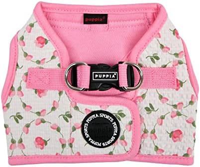 Puppia Пролетно-Лятна Мода Шлейка-жилетка за кучета, Pink_Florian, Голям