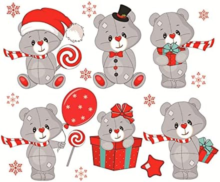 Стикер За стена, Детски Стикери за стена весела Коледа, Подвижни Коледни Художествени Етикети, Коледни Стикери