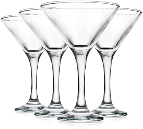 Комплект чаши за мартини Glaver's от 4 Чаши за коктейли, Силен стъкло без съдържание на олово за 6 грама, на Чашите за Маргарита на крака, Чаши за Мартини, За бар, Мартини, ?