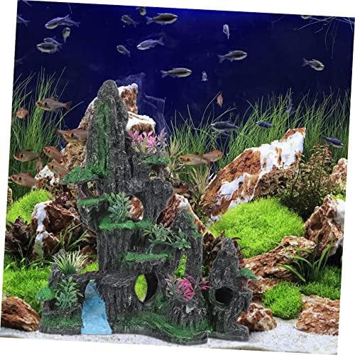 Angoily Ландшафтен Дизайн на Басейна Рокарий Декор за Влечуги Ботаническата Декор Artificiales para Аквариум за Декорация на Замъка От Смола Аквариумный Скривалище Мини Моде