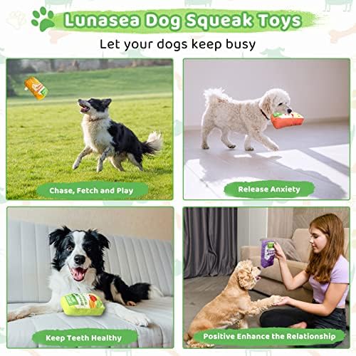 4 Опаковки Скрипучих Играчки за кучета от скука и възбуда, детски Играчки за Дъвчене за кученца LUNASEA за никнене