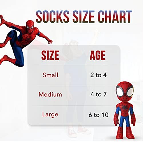 Чорапи за момчета със спайдърмен на Marvel, 10 x Декоративни чорапи за деца с Човека-паяк, Чорапи Amazing Легенди за момчета