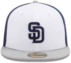 MLB San Diego Padres Бяла размерът на основния Лихвен Шапка 59Fifty хипита