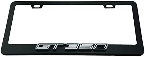 1 X 3D Емблема GT 350 Frame Регистрационен номер от Неръждаема Стомана, Без ръжда Черен Цвят