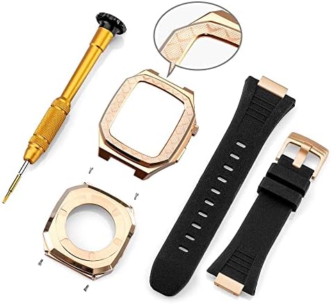 Комплект модификация CNHKAU Метален bezel за Apple Watch 8 7 6 5 4 42 мм 44 мм 45 мм Рамка на корпуса часа Подмяна