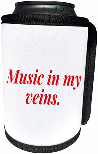 Триизмерно надписи music in my veins - Опаковка за бутилка Can Cooler (cc-362710-1)