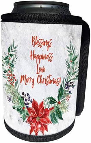 3дрозай Благословия, Щастие, Любов, текст весела Коледа. - Опаковки за бутилки-охладители (cc-361450-1)