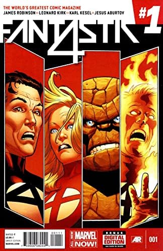 Фантастичната четворка (5-та серия) 1 VF / NM ; Комиксите на Marvel | Джеймс Робинсън