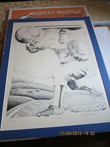 Великите Янки Бейб Рут и Лу Гериг с автограф Дик Перес 104/1000 - MLB Art с автограф