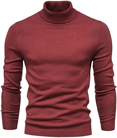 Мъжки Пуловер Ymosrh, Есенно-Зимния Сгъсти Топъл Пуловер Със Средна яка, Многоцветен Мъжки Пуловер