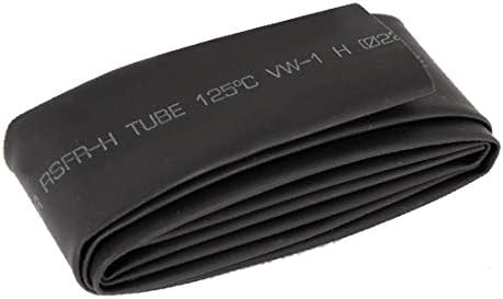 X-DREE Черна Свиване тръба с диаметър 22 мм и Дължина 1 м (Tubi termorestringenti termorestringenti neri против