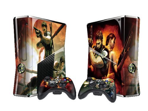 Защитен стикер Fighters за Xbox 360 Slim (1 бр. за игралната конзола и 2 бр. за 2 контролери)