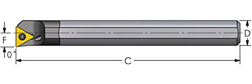 Расточная планк от волфрамов Ultra-Декс E12Q STFCR3 за определяне на положителен TCMT 32,51 под ъгъл 0 градуса, Дясна ръка, Чрез охладителна течност, 0,750 x 7, минимален отвор 0,920